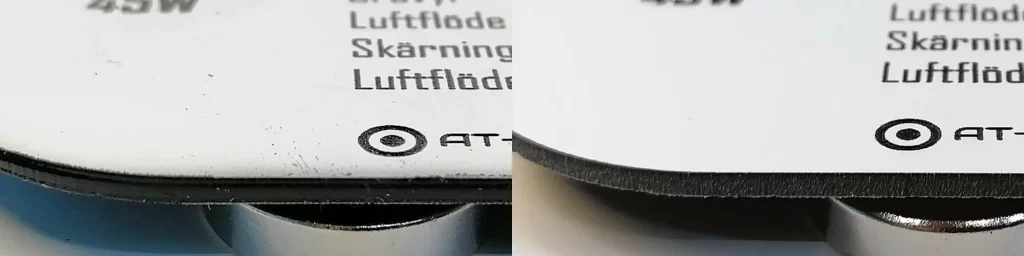 Luftflödeskontroll jämförelse